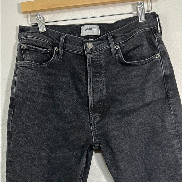 Agolde Black High-Waisted Jeans 28 - Picture 2 of 5